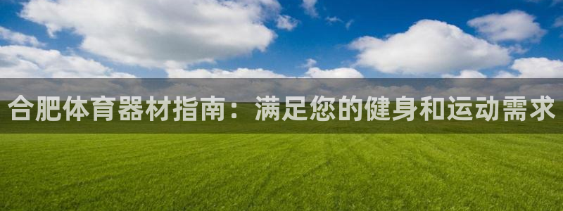 耀世娱乐挂机软件：合肥体育器材指南：满足您的健身和运
