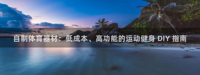 耀世平台代理注册登录不了：自制体育器材：低成本、高功