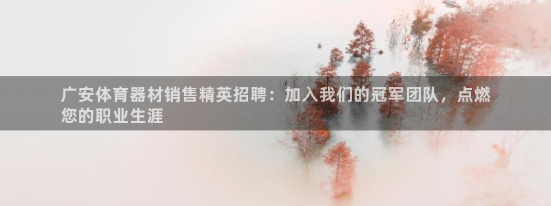耀世金生产品好吗：广安体育器材销售精英招聘：加入我们