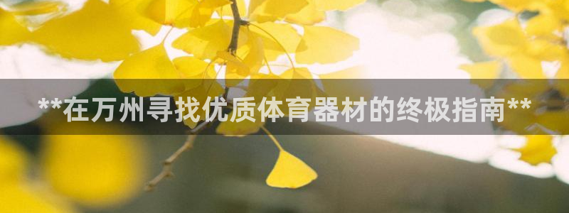 耀世雷霆下载：**在万州寻找优质体育器材的终极指南*