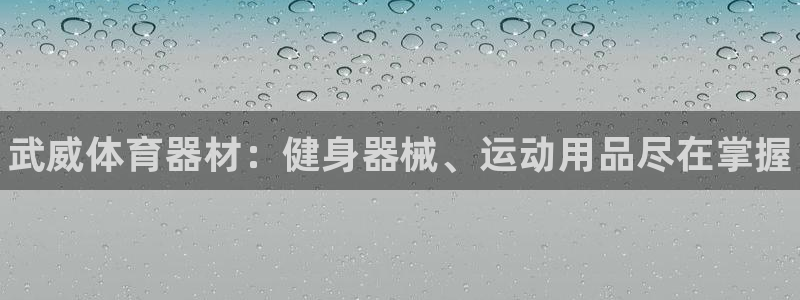耀世娱乐注册官网入口：武威体育器材：健身器械、运动用