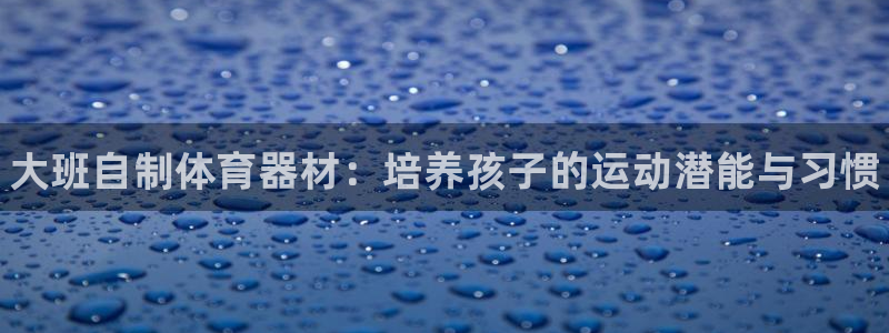 耀世娱乐软件下载：大班自制体育器材：培养孩子的运动潜能与习惯